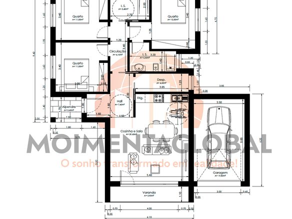 Moradia V3, Projeto chave na mão – Sever, Moimenta da Beira